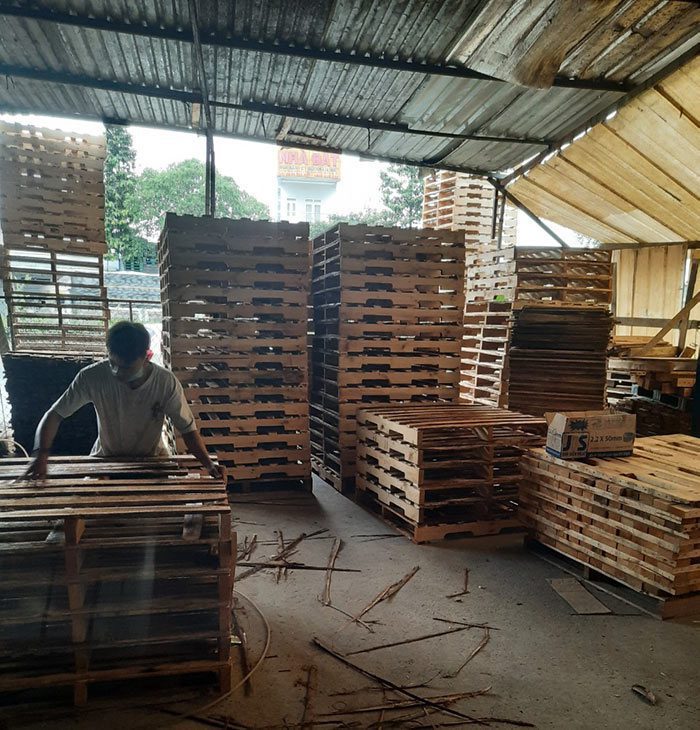 Đơn hàng xuất khẩu Pallet gỗ sang thị trường Tây Ban Nha PL01- 080222