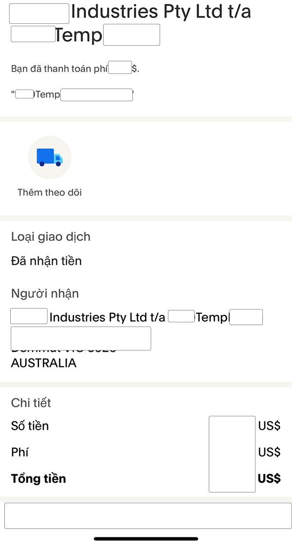Hỗ trợ khách hàng tham gia dịch vụ gửi thành công mẫu CỌC GỖ cho khách hàng tại Úc