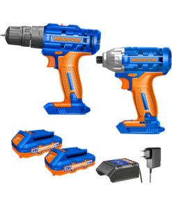 Bộ 2 combo Máy khoan và vặn vít dùng pin Lithium-Ion 20V Wadfow WCK2016