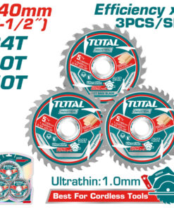 Bộ 3 lưỡi cưa gỗ TCT 140mm Total TAC236140