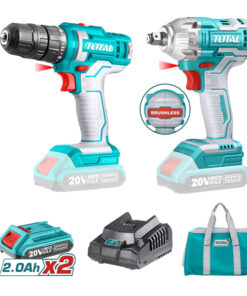 Bộ combo máy khoan TDLI20051& máy siết bulông TIWLI2038 dùng pin 20V TotalTCKLI2017