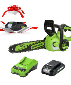 Bộ máy cưa xích dùng Pin 24V Greenworks CS24L (Kèm 1 Pin 2.0Ah & Sạc)