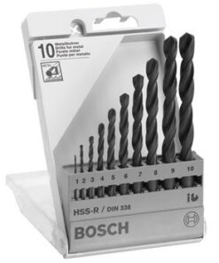 Bộ mũi khoan 10 mũi Bosch HSS-R Din338