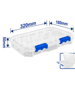Hộp nhựa trong suốt chia 13 ngăn đựng linh kiện 320x180x50mm Wadfow WTB8342