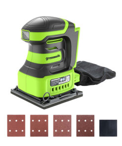 Máy chà giấy nhám vuông dùng pin 24V Greenworks QUG301 (Chưa pin & sạc)