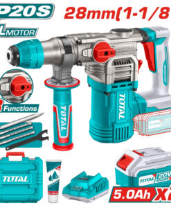 Máy khoan bê tông 3 chức năng dùng pin 20V Total TRHLI202885 (2 Pin 5.0Ah, 1Sạc)