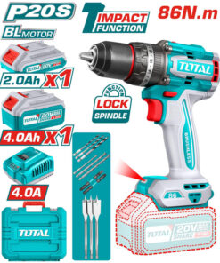 Máy khoan động lực dùng pin 20V Total TIDLI20868 (1 Pin 2.0Ah, 1 Pin 4.0Ah)
