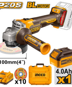 Máy mài góc dùng pin 20V Ingco CAGLI211041 (1 Pin 4Ah, 1 Sạc)