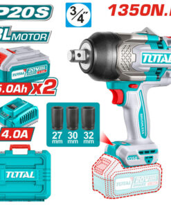 Máy siết bu lông 3/4" dùng pin 20V Total TIWLI20135 (2 Pin 5.0Ah, 1 Sạc)