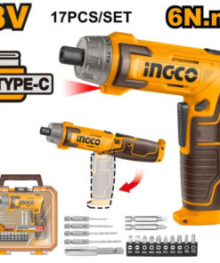 Máy vặn vít mini dùng pin Ingco CSDLI08025 (kèm 17 phụ kiện không cáp sạc)