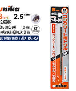 Mũi khoan bê tông, gạch men Unika B2.5x85