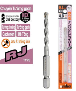 Mũi khoan tường chuôi lục giác 4.8x95mm Unika RJ4.8x95