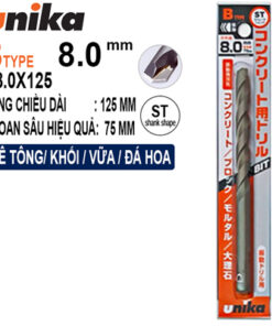 Mũi khoan tường 8.0x125mm Unika B8.0x125