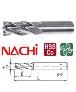 Mũi Phay ngón 4 cạnh 8.0mm Nachi List 6210 4SE8