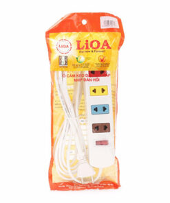 Ổ cắm điện kéo dài cao cấp nhíp đàn hồi 4S LIOA 4S3W 3m