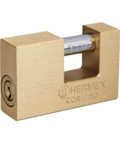 Ổ khoá cầu ngang thân đồng inox chống cắt 75mm Hermex COR-75Q