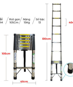 Thang nhôm trượt 2 đoạn Wadfow WLD8H16