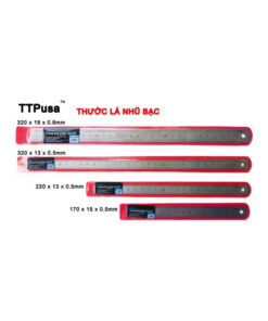 Thước lá inox nhũ bạc 200mm TTPusa 230-45808