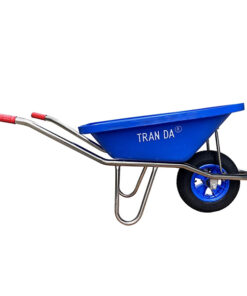 Xe rùa thùng nhựa xanh sườn Inox 304 dày 1.5mm TranDa XR.N015.060