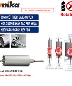 Mũi khoan rút lõi tường 220x135mm Unika ES-R220SDS (SDS Plus)