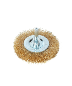 Bàn chải bánh xe có dây uốn 100mm với trục 6.3mm Workpro WP407010