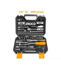 Bộ 45 đầu tuýp 1/4" và cần 2 chiều Ingco HKTS14451