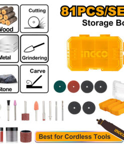 Bộ 81 món phụ kiện máy mài khuôn mini Ingco AKMG8081