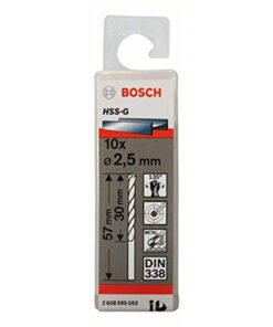 Bộ mũi khoan sắt 10 mũi 2.5mm HSS-G Bosch 2608595053