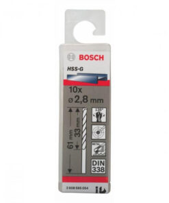 Bộ mũi khoan sắt 10 mũi 2.8mm HSS-G Bosch 2608595054