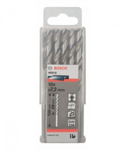 Bộ mũi khoan sắt 10 mũi 7.2mm HSS-G Bosch 2608595337