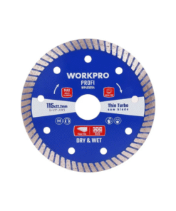 Lưỡi cưa đĩa cắt kim cương Turbo Ultrathin Turbo để cắt chuyên nghiệp
180x22.2x7mm Workpro WP405056