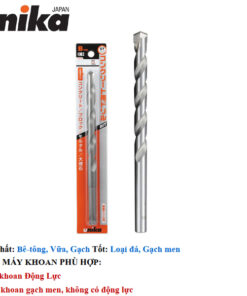 Mũi khoan bê tông chuôi trụ 18x240mm Unika B18.0x240