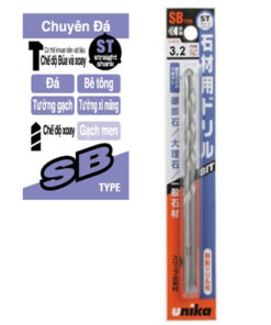 Mũi khoan đá 3.2x85mm Unika SB3.2x85