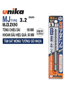 Mũi khoan đa năng 3.2x90mm chuôi lục giác Unika MJ3.2x90