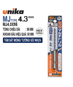 Mũi khoan đa năng 4.3x95mm chuôi lục giác Unika MJ4.3x95