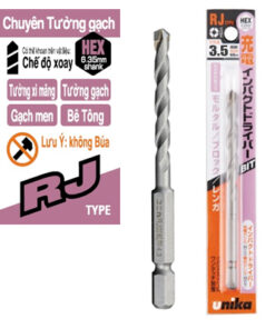 Mũi khoan tường chuôi lục giác 3.5x90mm Unika RJ3.5x90