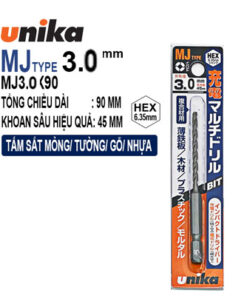 Mũi khoan gạch chuôi lục giác Unika MJ3.0x90