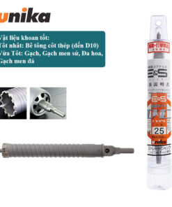 Mũi khoan rút lõi bê tông cốt thép 29x150mm Unika ES-D29ST (Chuôi trụ)