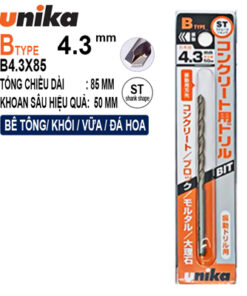 Mũi khoan tường Unika B4.3x85