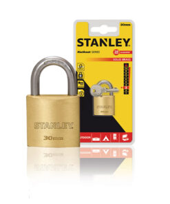 Ổ Khóa đồng thau, càng tiêu chuẩn, rộng 30mm Hiệu Stanley USA S742-030