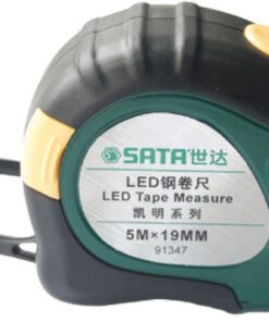 Thước cuốn thép có đèn LED 5.0m Sata 91347