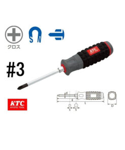 Tô vít 4 cạnh loại cán mềm KTC D1P2-3