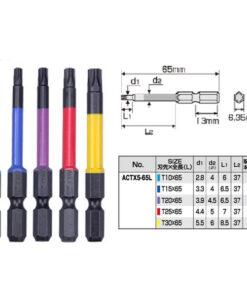 Vỉ 5 mũi vít hoa thị Anex Japan ACTX5-65L